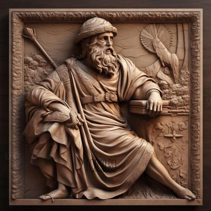 Odyssey Homer VIII century BC 3 stl model for CNC