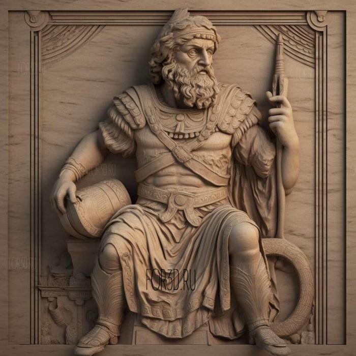 Odyssey Homer VIII century BC 4 stl model for CNC