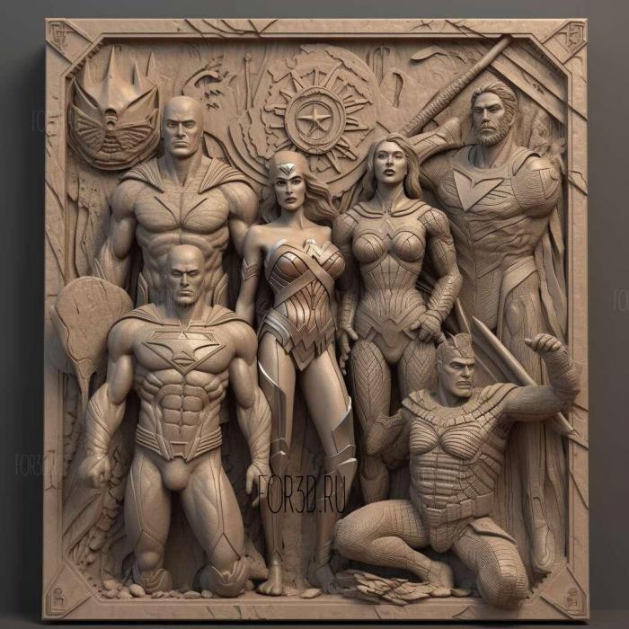 Justice League movie 1 stl model for CNC