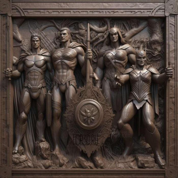 Justice League movie 2 stl model for CNC