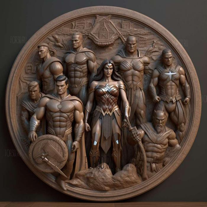 Justice League movie 3 stl model for CNC