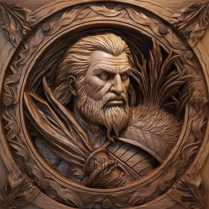 Geralt The Witcher 1 stl model for CNC