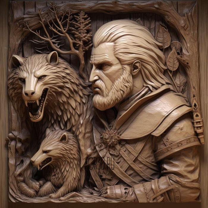 Geralt The Witcher 3 stl model for CNC