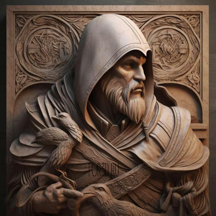 Ezio Auditore da Firenze Assassins Creed series 2 stl model for CNC