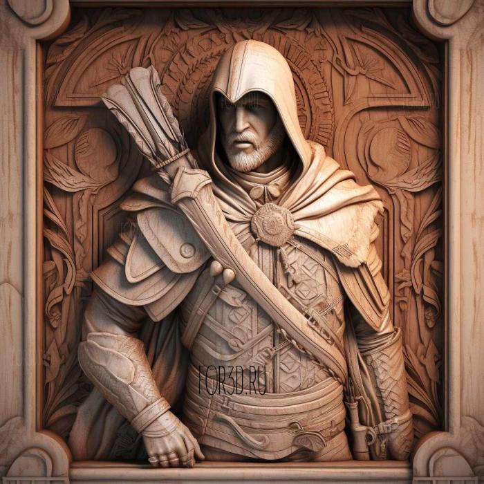 Ezio Auditore da Firenze Assassins Creed series 3 stl model for CNC