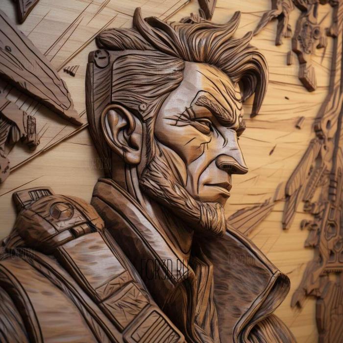 Handsome Jack from Borderlands 2 stl model for CNC