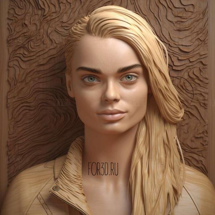 Margot Alice Robbie 3 3d stl модель для ЧПУ