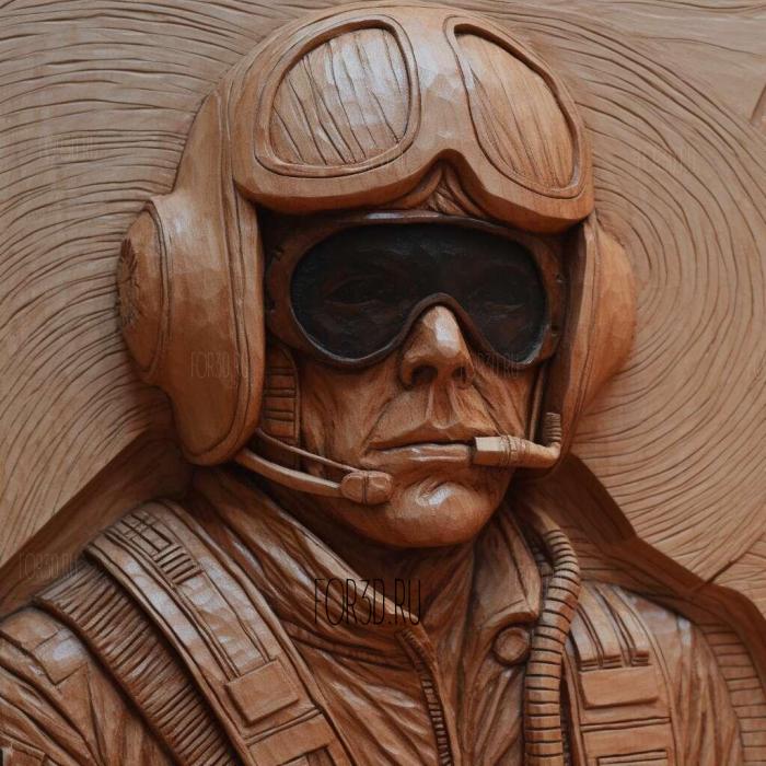 Luke Skywalker X Wing Pilot 1 stl model for CNC