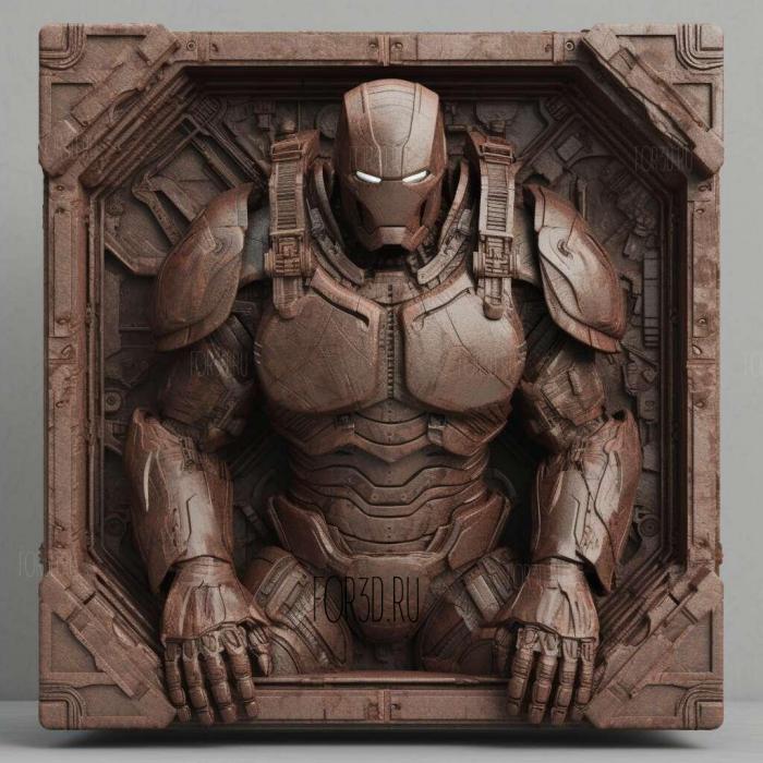 Iron Man TV series 2 stl model for CNC