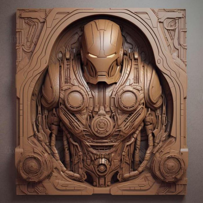 Iron Man TV series 4 stl model for CNC