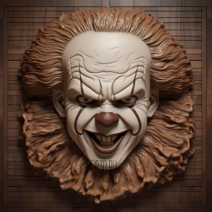 st Pennywise Ono 2 actor Bill Skarsgaard 2 stl model for CNC