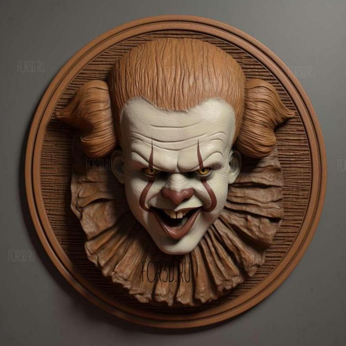 st Pennywise Ono 2 actor Bill Skarsgaard 3 stl model for CNC