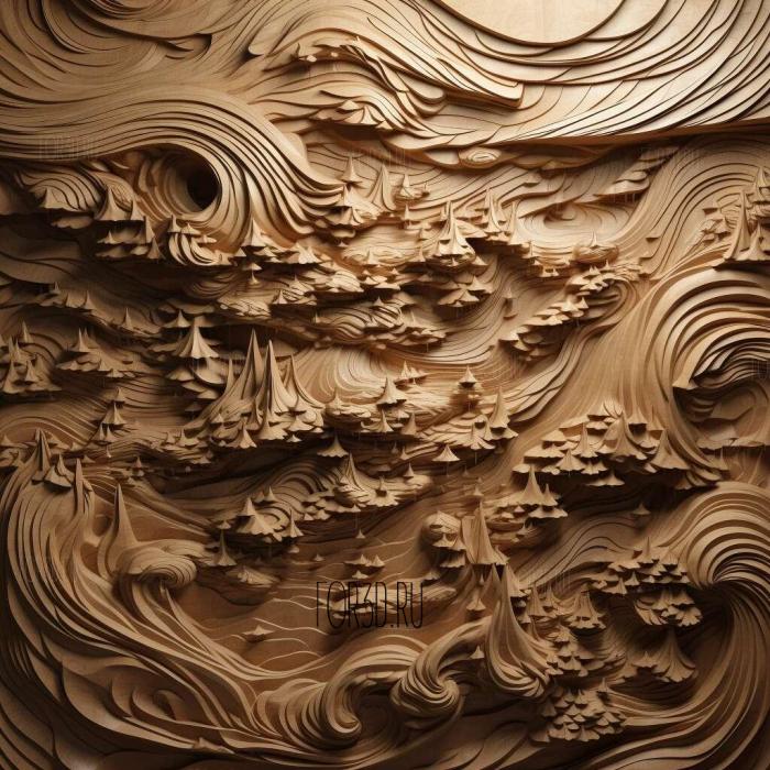 stl The Big Sky series 2 stl model for CNC