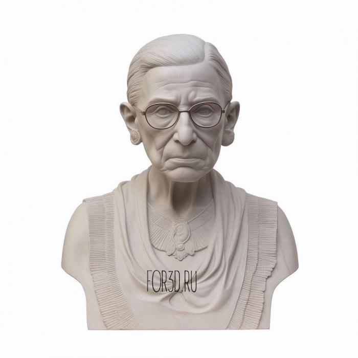 Ruth Bader Ginsburg 1 stl model for CNC