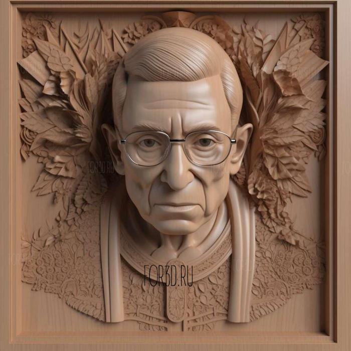 Ruth Bader Ginsburg 2 stl model for CNC