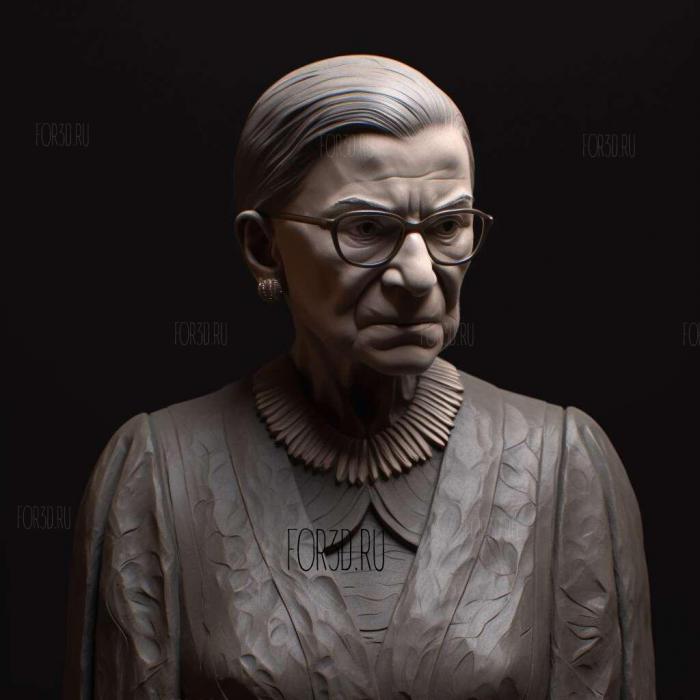 Ruth Bader Ginsburg 3 stl model for CNC