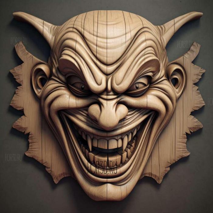 Joker FROM BatmanBatman 3 stl model for CNC