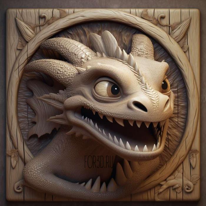 How to train a dragon cartoon 2 3d stl модель для ЧПУ