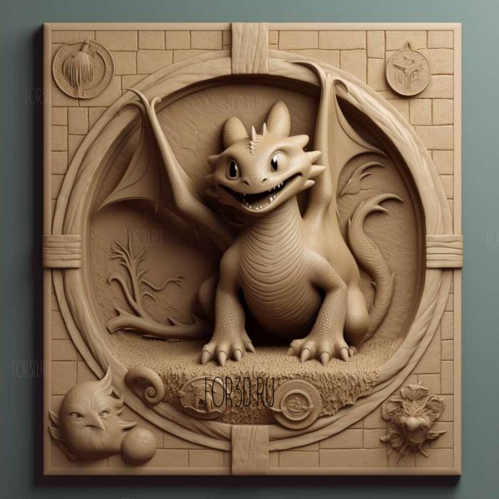 How to train a dragon cartoon 3 stl model for CNC