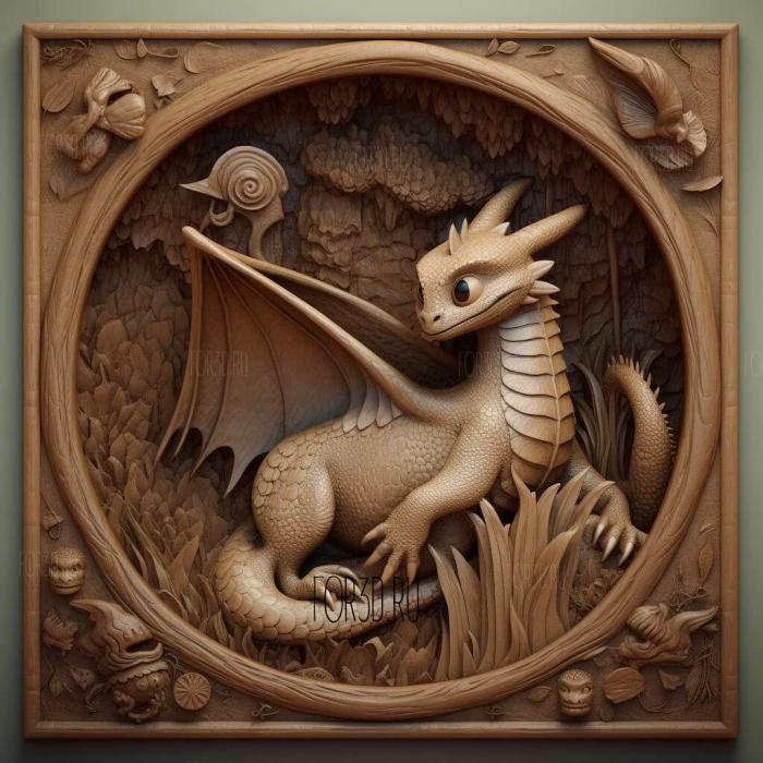 How to train a dragon cartoon 4 stl model for CNC