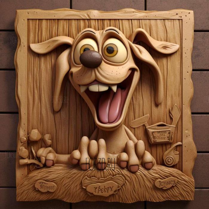 Courage the Cowardly Dog TV series 3 stl model for CNC