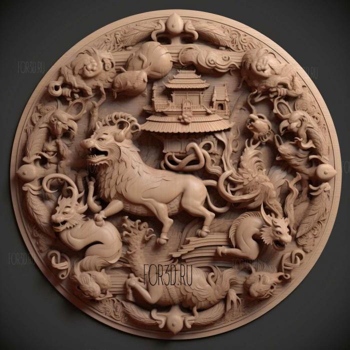 Chinese Zodiac movie 1 stl model for CNC