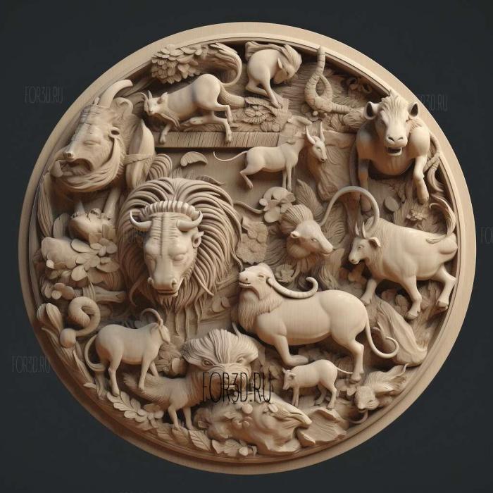 Chinese Zodiac movie 2 stl model for CNC