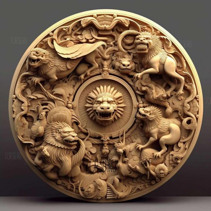 Chinese Zodiac movie 3 stl model for CNC