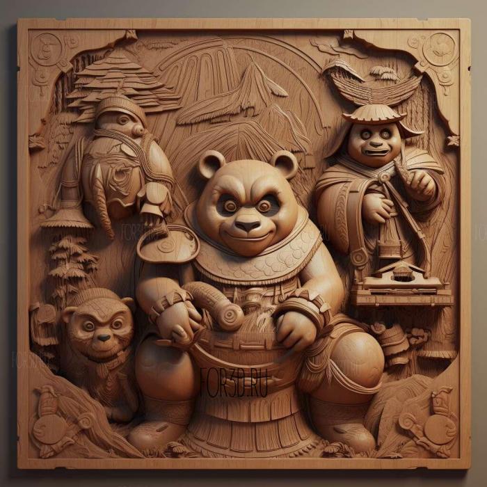 Kung Fu Panda Legends of Awesomeness series 3 stl model for CNC