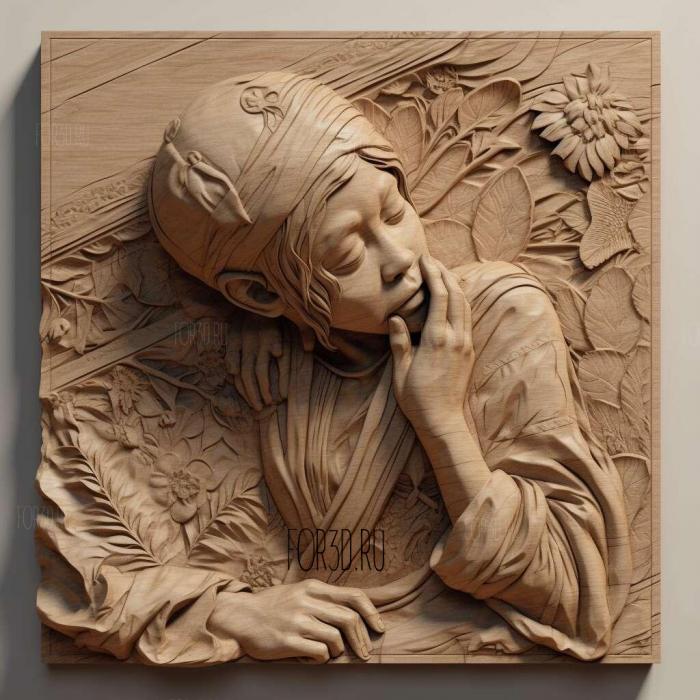 stl Young Hungry series 1 stl model for CNC