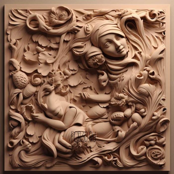 stl Young Hungry series 3 stl model for CNC
