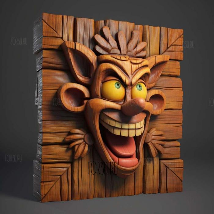 Crash Bandicoot 2 Cortex Strikes Back 3 stl model for CNC