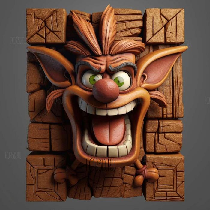 Crash Bandicoot 2 Cortex Strikes Back 4 stl model for CNC