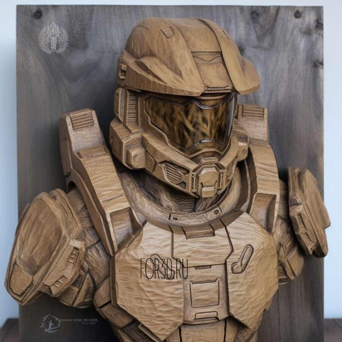 Master Chief Petty Officer John 117 from Halo 3 stl model for CNC