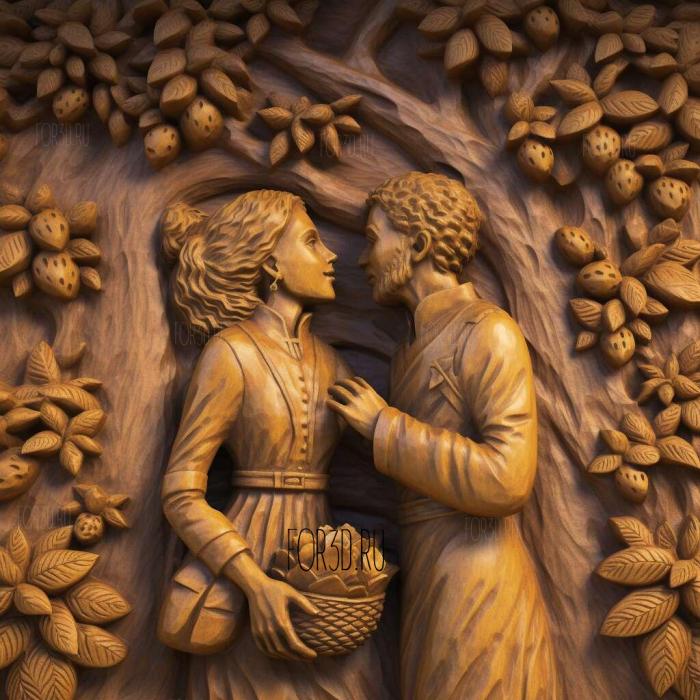 Adam and Eve the story of love and the Fall 1 3d stl модель для ЧПУ