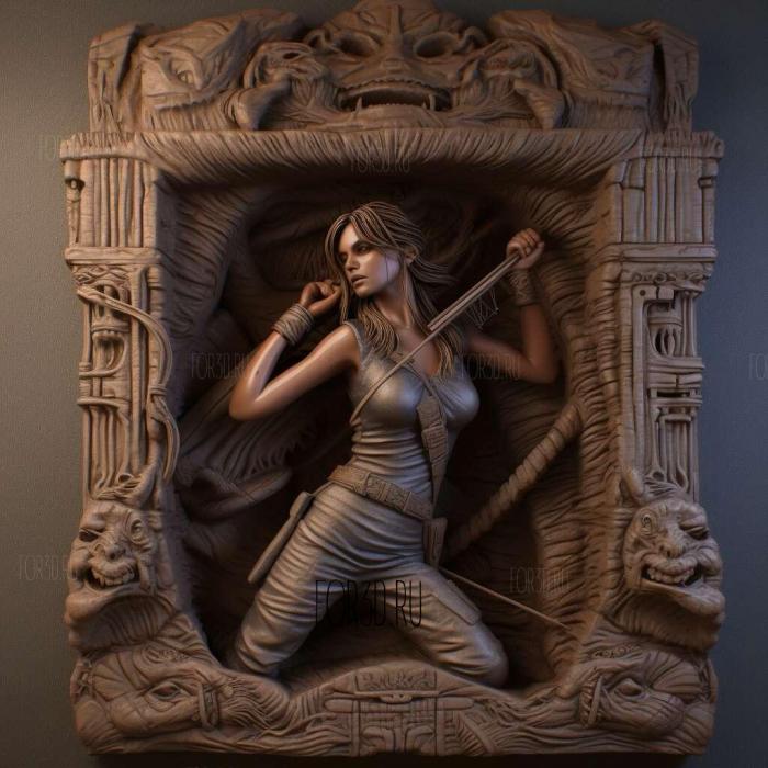 Tomb Raider 3 Adventures of Lara Croft 4 stl model for CNC