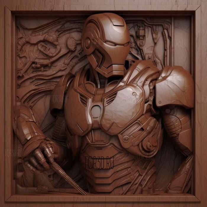 Iron Man Iron Man 2008 3 stl model for CNC