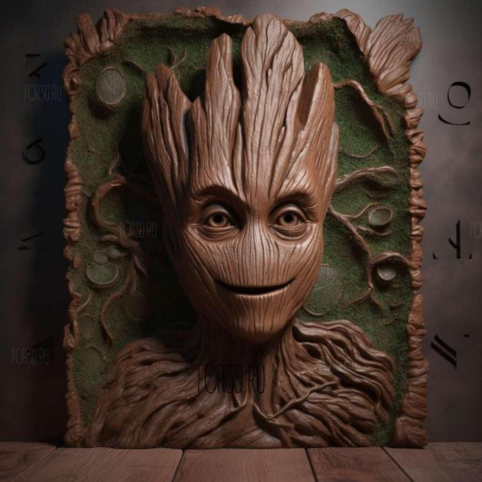 I Am Groot series 1 3d stl модель для ЧПУ