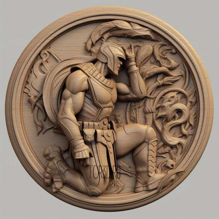 Mortal Kombat 11 2 stl model for CNC