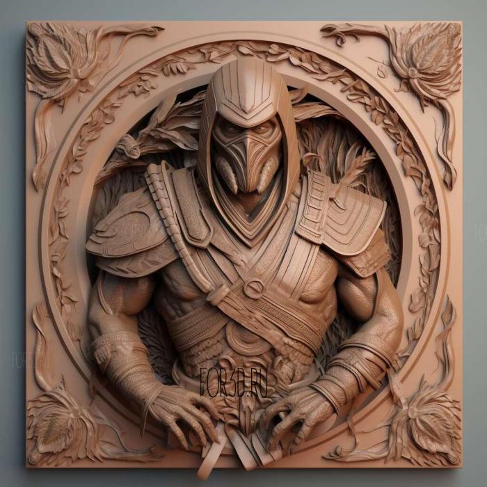 Mortal Kombat 11 3 stl model for CNC