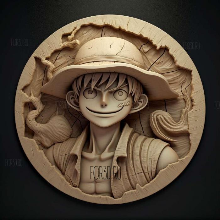 st Monky D Luffy 1 stl model for CNC