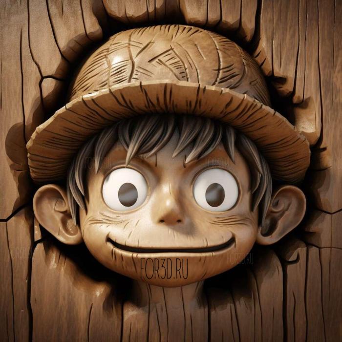 st Monky D Luffy 3 stl model for CNC