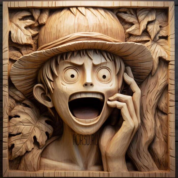 st Monky D Luffy 4 stl model for CNC