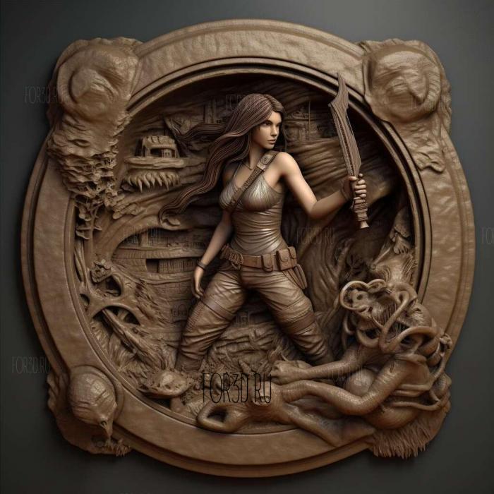 Lara Croft Relic Run 3 stl model for CNC