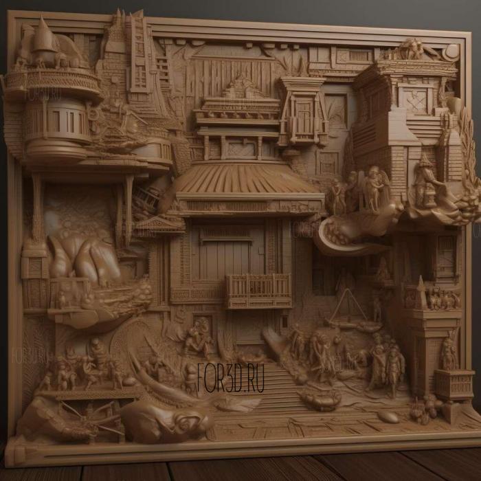 Indiana Jones and the Emperors Tomb 3 stl model for CNC