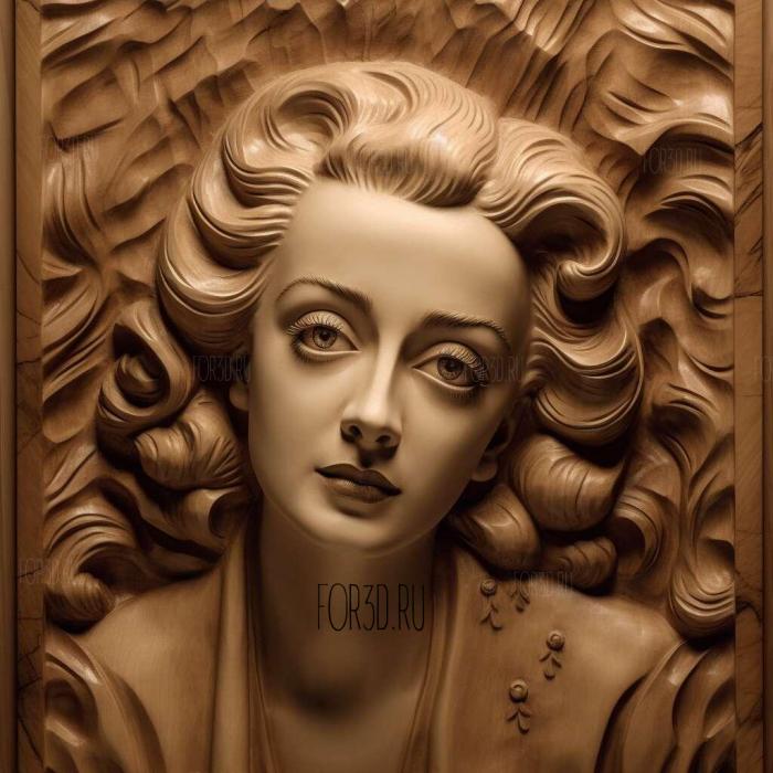 Regina Giddens ChanterellesBette Davis 4 stl model for CNC