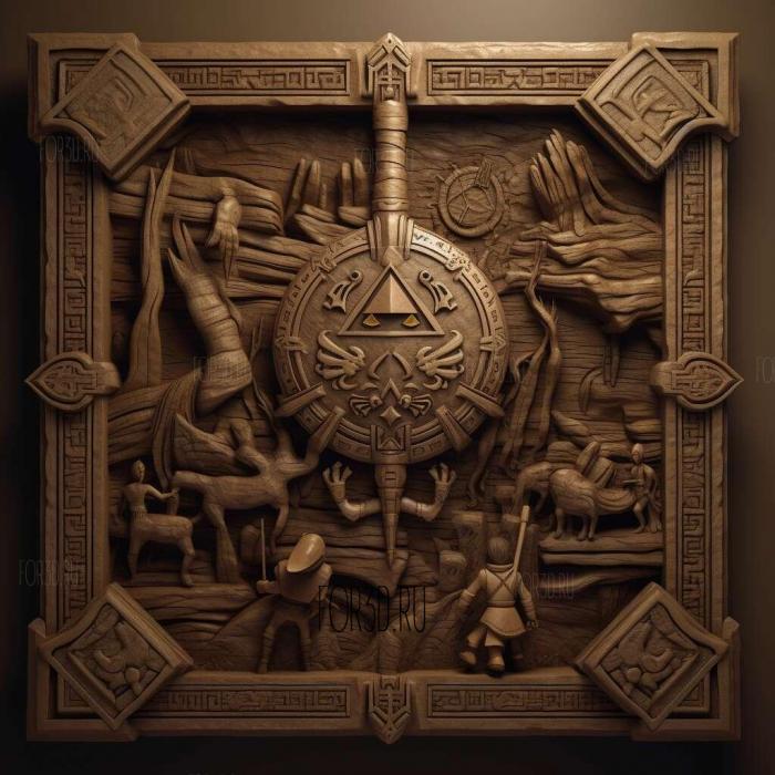 The Legend of Zelda Wii U 2 stl model for CNC