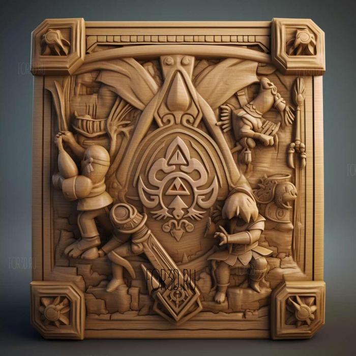 The Legend of Zelda Wii U 3 stl model for CNC