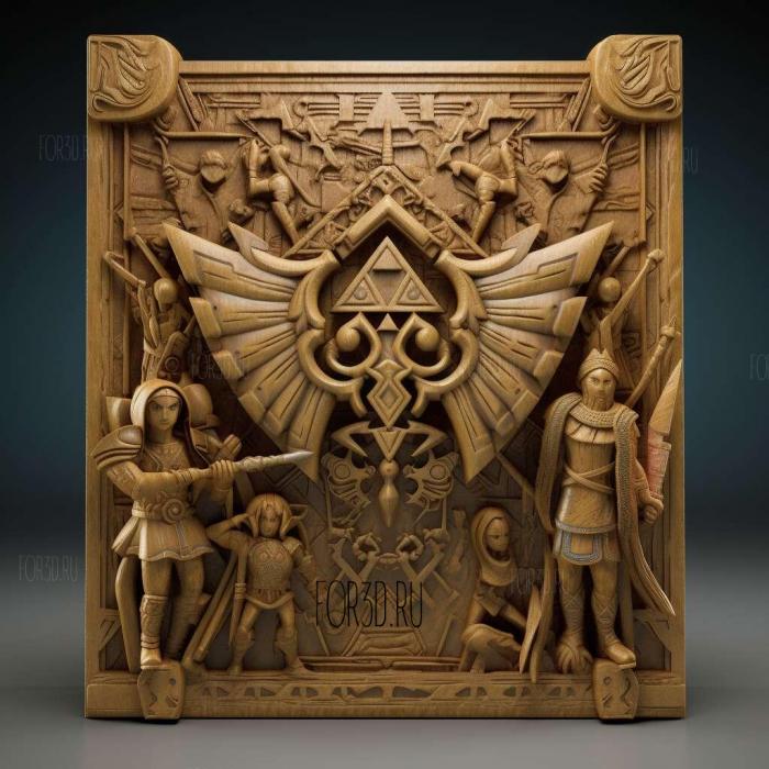 The Legend of Zelda Wii U 4 stl model for CNC