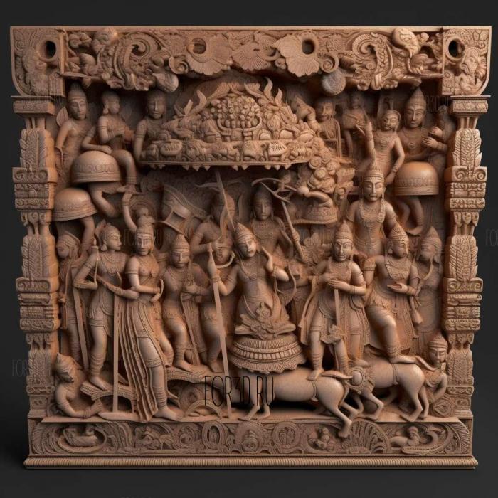 Mahabharata Vyasa 4th century BC 1 stl model for CNC